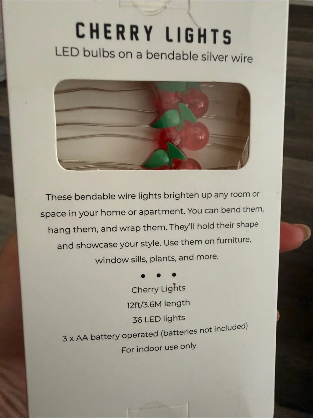 FOUR Aerie Brooklyn Lighting Company Cherry LED String Lights Bendable Wire